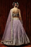 Shop Shikhar Sharma Purple Lehenga Cotton Shimmer Chanderi Embroidery Gota Chevron Pattern Set at Aza Fashions Shop_Shikhar Sharma_Purple Lehenga Cotton Shimmer Chanderi Embroidery Gota Chevron Pattern Set _at_Aza_Fashions