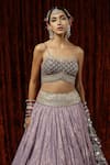 Shikhar Sharma Purple Lehenga Cotton Shimmer Chanderi Embroidery Gota Chevron Pattern Set Online at Aza Fashions Shikhar Sharma_Purple Lehenga Cotton Shimmer Chanderi Embroidery Gota Chevron Pattern Set _Online_at_Aza_Fashions