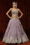 Buy Shikhar Sharma Purple Lehenga Cotton Shimmer Chanderi Embroidery Gota Chevron Pattern Set Online at Aza Fashions Buy_Shikhar Sharma_Purple Lehenga Cotton Shimmer Chanderi Embroidery Gota Chevron Pattern Set _Online_at_Aza_Fashions