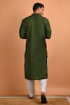 Shop Kalp Green Cotton Mystic Sage Elegance Kurta Set at Aza Fashions Shop_Kalp_Green Cotton Mystic Sage Elegance Kurta Set _at_Aza_Fashions
