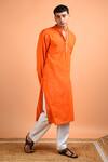 Buy Kalp Orange Cotton Embroidery Mandala Marvel Kurta Set Online at Aza Fashions Buy_Kalp_Orange Cotton Embroidery Mandala Marvel Kurta Set _Online_at_Aza_Fashions