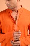 Kalp Orange Cotton Embroidery Mandala Marvel Kurta Set at Aza Fashions Kalp_Orange Cotton Embroidery Mandala Marvel Kurta Set _at_Aza_Fashions