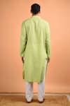 Shop_Kalp_Green Cotton Perfection Stitch Line Work Kurta Set _at_Aza_Fashions