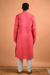 Shop Kalp Pink Cotton Embroidery Rose Radiance Kurta Set at Aza Fashions Shop_Kalp_Pink Cotton Embroidery Rose Radiance Kurta Set _at_Aza_Fashions
