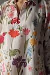 Shop_Roza_Ivory Linen Embroidery Collared Primrose Printed Kaftan _Online_at_Aza_Fashions