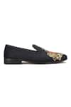 Shutiq_Black Embellished Medallion Shoes _Online_at_Aza_Fashions