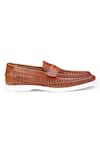 Buy_Shutiq_Brown Woven Mosso Leather Interwoven Shoes _Online_at_Aza_Fashions