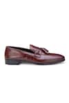 Buy_SHUTIQ_Wine Textured Nino Bordeaux Shoes _Online_at_Aza_Fashions