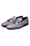 SHUTIQ_Grey Textured Nino Shoes _Online_at_Aza_Fashions