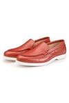 Buy_SHUTIQ_Orange Textured Otimo Leather Shoes_Online_at_Aza_Fashions
