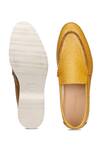 Shop_SHUTIQ_Yellow Textured Otimo Ostrich Shoes_at_Aza_Fashions