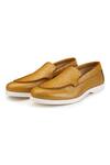 Buy_SHUTIQ_Yellow Textured Otimo Ostrich Shoes_Online_at_Aza_Fashions