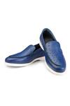 Buy_SHUTIQ_Blue Textured Leather Shoes_at_Aza_Fashions