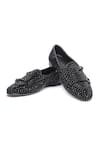 Buy_Shutiq_Black Embellished Poisee Suede Monks _at_Aza_Fashions