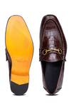 Shop_Shutiq_Brown Textured Croco Leather Shoes _at_Aza_Fashions