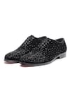 Shutiq_Black Crystals Velvet Embellished Shoes _Online_at_Aza_Fashions