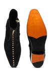 Shop_Shutiq_Black Embellished Spike Leather Boots _at_Aza_Fashions