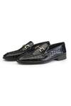 Shutiq_Black Barek Croco Leather Shoes _Online_at_Aza_Fashions