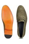 Shop_SHUTIQ_Green Basil Rawhide Cutwork Shoes_at_Aza_Fashions