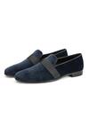 SHUTIQ_Blue Cummerbund Stitched Shoes_Online_at_Aza_Fashions