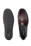 Shop_SHUTIQ_Wine Denali Leather Embossed Loafers _at_Aza_Fashions