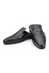 Buy_Shutiq_Black Enzo Croco Leather Mules _at_Aza_Fashions