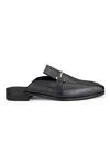 Shutiq_Black Enzo Croco Leather Mules _Online_at_Aza_Fashions