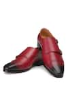 Buy_SHUTIQ_Maroon Enzo Double Monk Ombre Shoes _at_Aza_Fashions