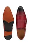 Shop_SHUTIQ_Maroon Enzo Double Monk Ombre Shoes _at_Aza_Fashions