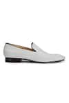 SHUTIQ_Silver Eric Stripe Pattern Slip On Shoes _Online_at_Aza_Fashions