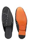 Shop_Shutiq_Black Hand Embroidered Abstract Linear Mules _at_Aza_Fashions
