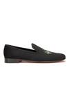 Buy_Shutiq_Black Hand Embroidered Acai Coal Coconut Tree Shoes _Online_at_Aza_Fashions