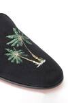 Shop_Shutiq_Black Hand Embroidered Acai Coal Coconut Tree Shoes _Online_at_Aza_Fashions