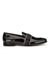Buy_SHUTIQ_Black Embroidered Auric Cummerbund Leather Shoes_Online_at_Aza_Fashions