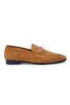 Buy_SHUTIQ_Brown Ballari Suede Slip-on Shoes_Online_at_Aza_Fashions