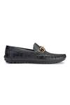 Shutiq Black Figo Croco Textured Loafers Online at Aza Fashions Shutiq_Black Figo Croco Textured Loafers _Online_at_Aza_Fashions