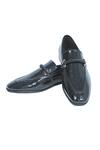 Buy_SHUTIQ_Black Coiled Trim Embellished Slip On Shoes_at_Aza_Fashions