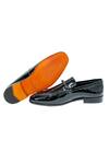 SHUTIQ_Black Coiled Trim Embellished Slip On Shoes_Online_at_Aza_Fashions