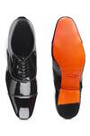 Shop_SHUTIQ_Black Jixi Patent Leather Lace Up Shoes_at_Aza_Fashions