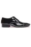SHUTIQ_Black Jixi Patent Leather Lace Up Shoes_Online_at_Aza_Fashions