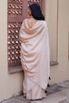 Shop_Geroo Jaipur_Beige Saree Silk Plain With Unstitched Blouse Piece_at_Aza_Fashions