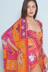 Limerick By Abirr N' Nanki_Pink Pixie Mosaic Print Cape _at_Aza_Fashions