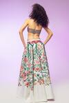 Shop_Limerick by Abirr N' Nanki_Pink 82% Polyester Printed Floral Halter Samar Cut-out Bikini Set  _at_Aza_Fashions