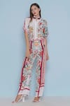 Buy_Limerick By Abirr N' Nanki_White Crepe Printed Floral Blair Chintz Pant  _at_Aza_Fashions