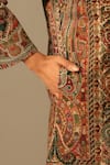 Dusala Multi Color Wool, Silk Embroidery Mandarin Collar Nuria Floral Pattern Jacket Online at Aza Fashions Dusala_Multi Color Wool, Silk Embroidery Mandarin Collar Nuria Floral Pattern Jacket_Online_at_Aza_Fashions