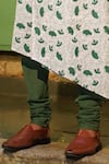 The Home Affair_Pink Pure Cotton Printed Floral Asymmetric Kurta And Pant Set _Online_at_Aza_Fashions