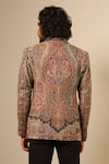 Shop_DUSALA_Multi Color Fine Wool Silk Woven Floral Raj Jacket _at_Aza_Fashions