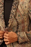 Buy_DUSALA_Multi Color Fine Wool Silk Woven Floral Raj Jacket _Online_at_Aza_Fashions