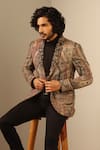 Buy_DUSALA_Multi Color Fine Wool Silk Woven Floral Raj Jacket 