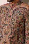 Buy_DUSALA_Multi Color Fine Wool Silk Woven Floral Rehan Paisley Bandhgala 